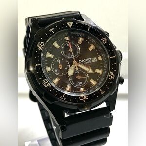 Casio AMW330, new battery, black dial, black case